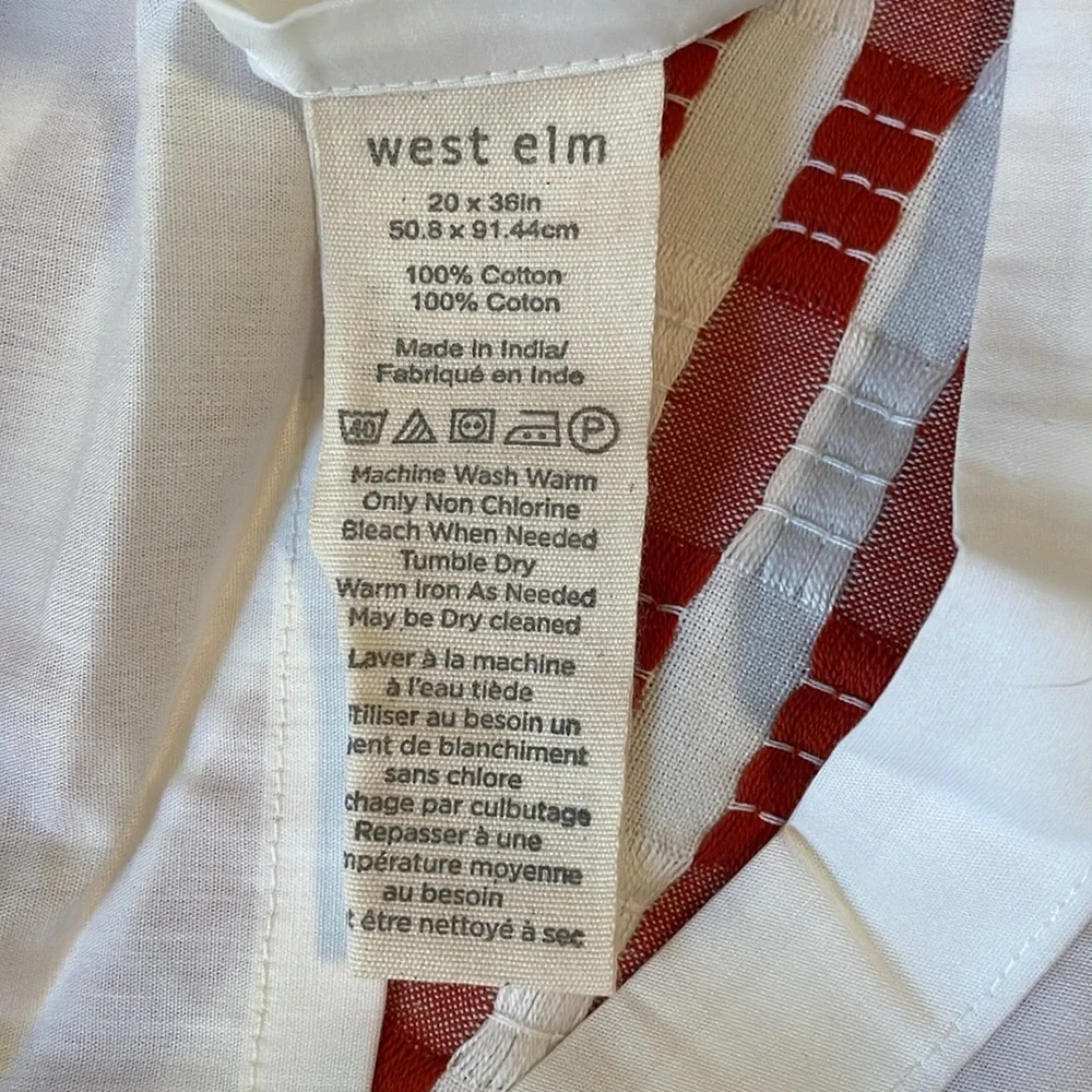 NWOT West Elm Woven King Size Pillow Sham - 100% Cotton